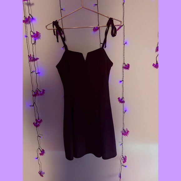 🦋 As U Wish Black Dress - 90s Style Dress - Picture 3 of 5